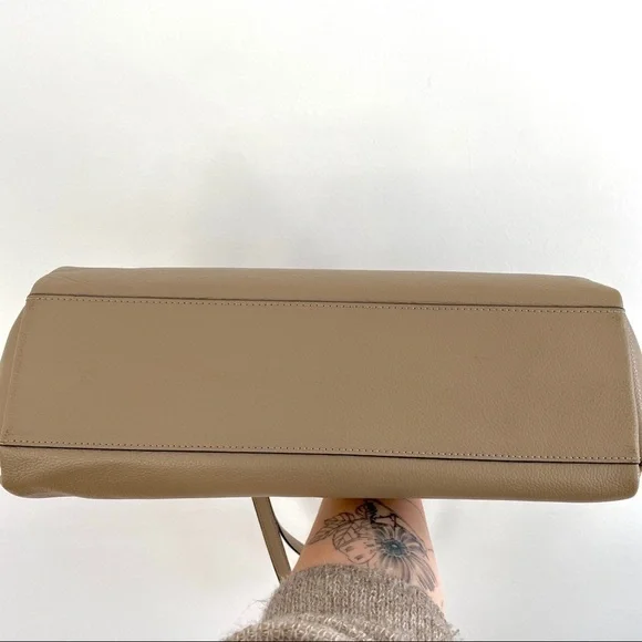 Karl Lagerfeld Dorine Leather Tote Bag Taupe/ Tan - Picture 12 of 12